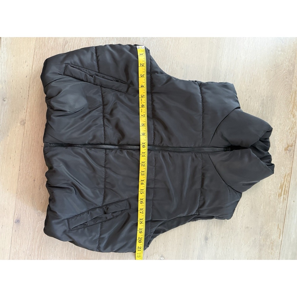 AUTOMET Women's Black Zipper Front Puffer Vest with Pockets - Picture 4 of 7